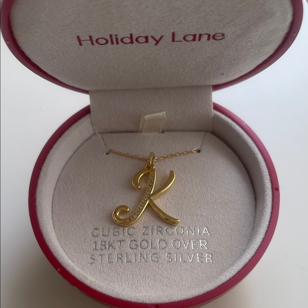 Macys Holiday Lane K Cubic Zirconia Necklace 30$